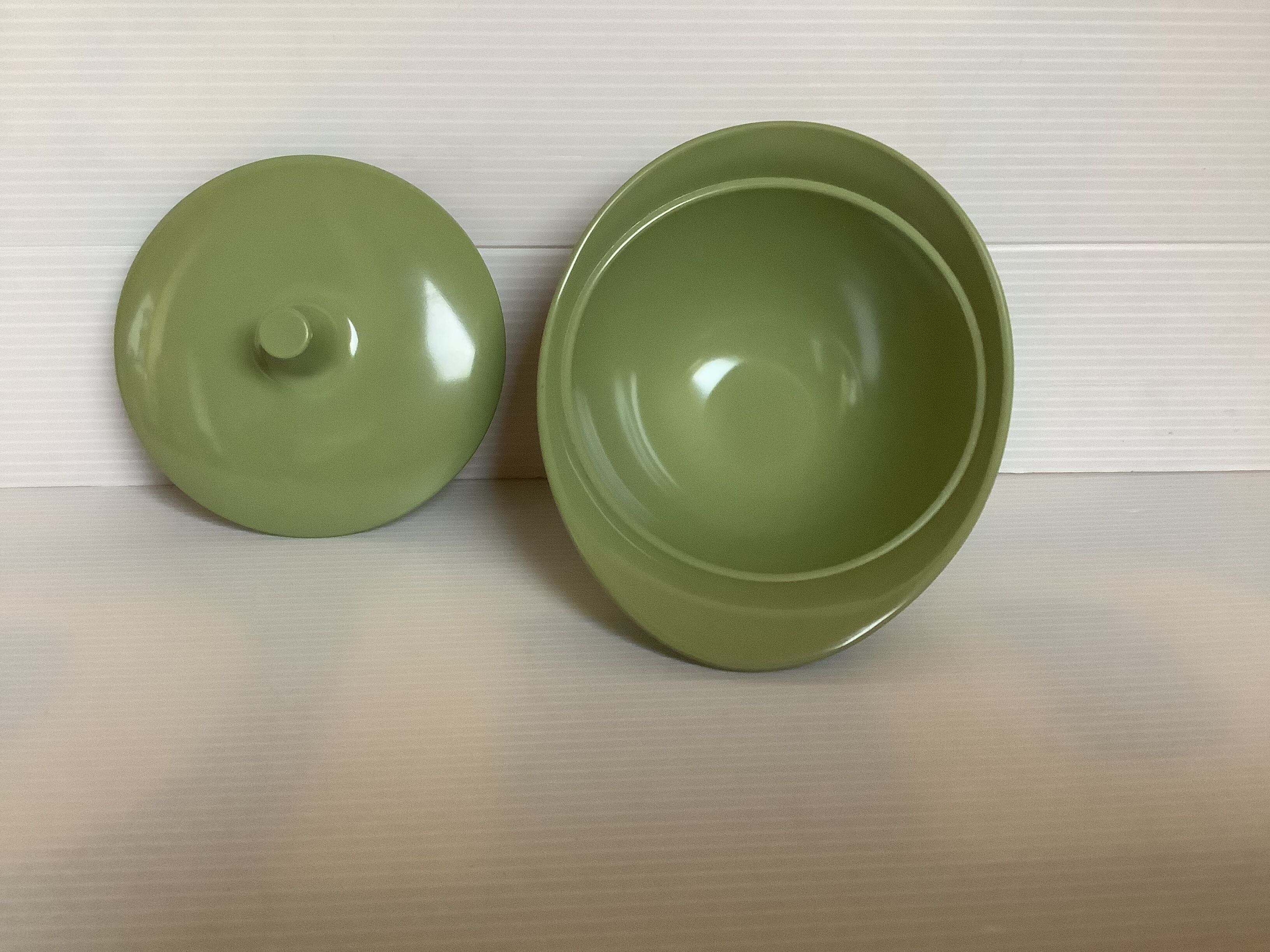 Designer khaki green sugar bowl