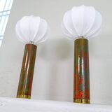 Rare and large ceramic table lamps from the mid-century, Sweden, 1960s.