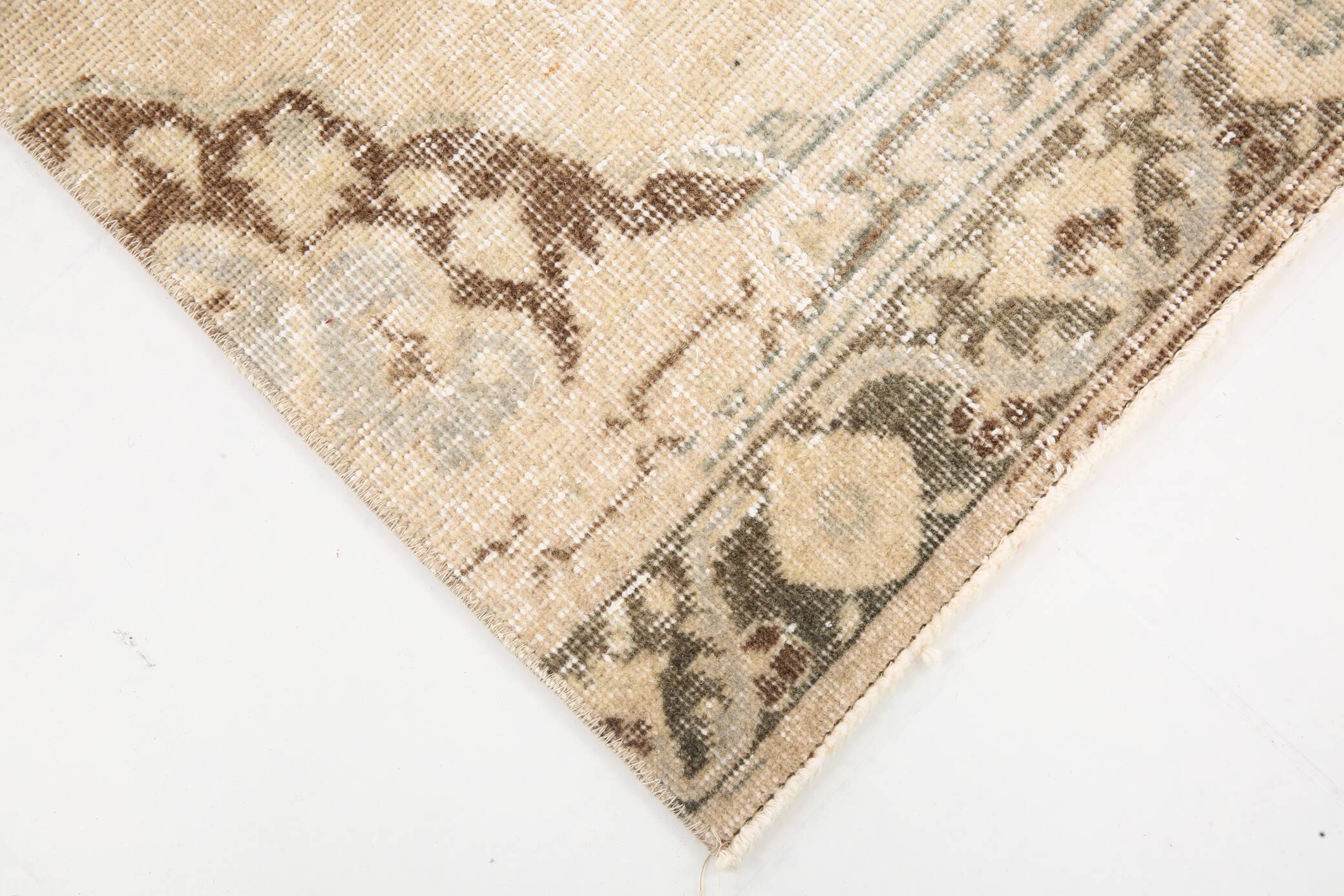 3x12 Brown & Beige Classic Persian Runner Rug, 90x379Cm