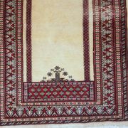 Tapis de Prière Vintage Lahore Pakistanais, Années 1960, Élégance et Tradit