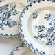 5 assiettes creuses terre de fer gien modèle chardons made in france