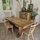 Monastery dining table, farmhouse, solid oak, antique vintage.