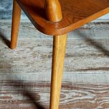 Art-popular armchair 50s in solid wood