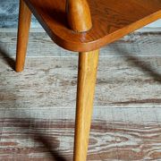 Art-popular armchair 50s in solid wood