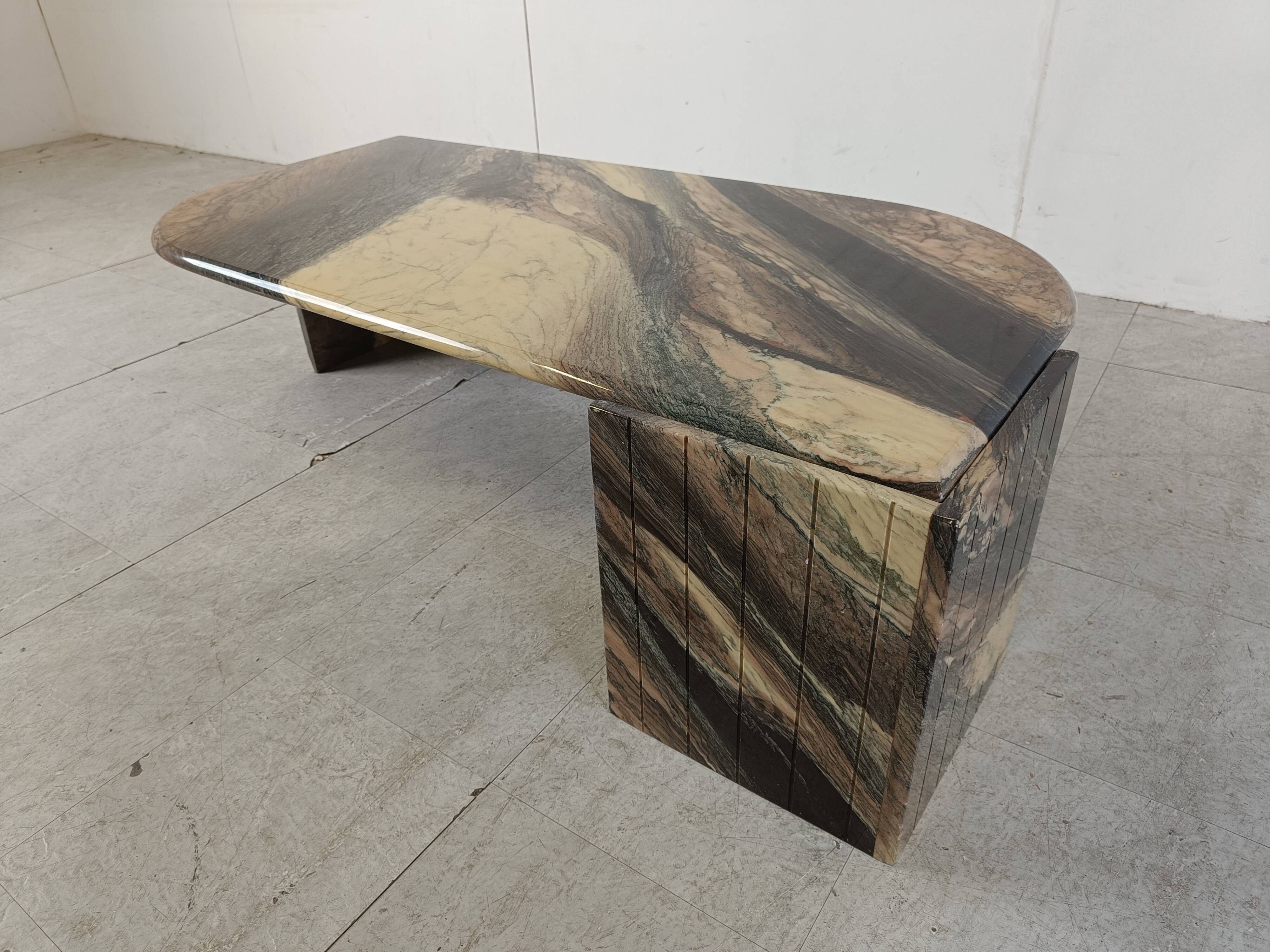 Vintage marble coffee table, 1970s