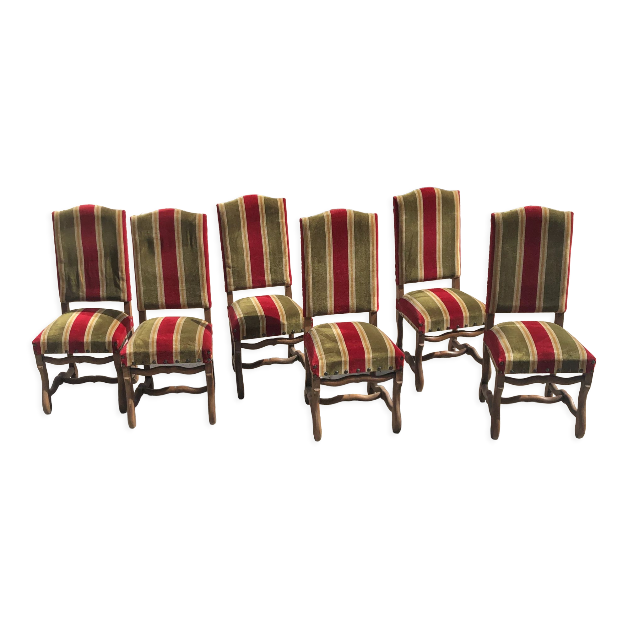 Lot de 6 chaises style Louis XIII
