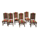 Lot de 6 chaises style Louis XIII