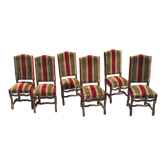 Lot de 6 chaises style Louis XIII