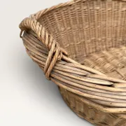 Grand panier à linge ovale en osier