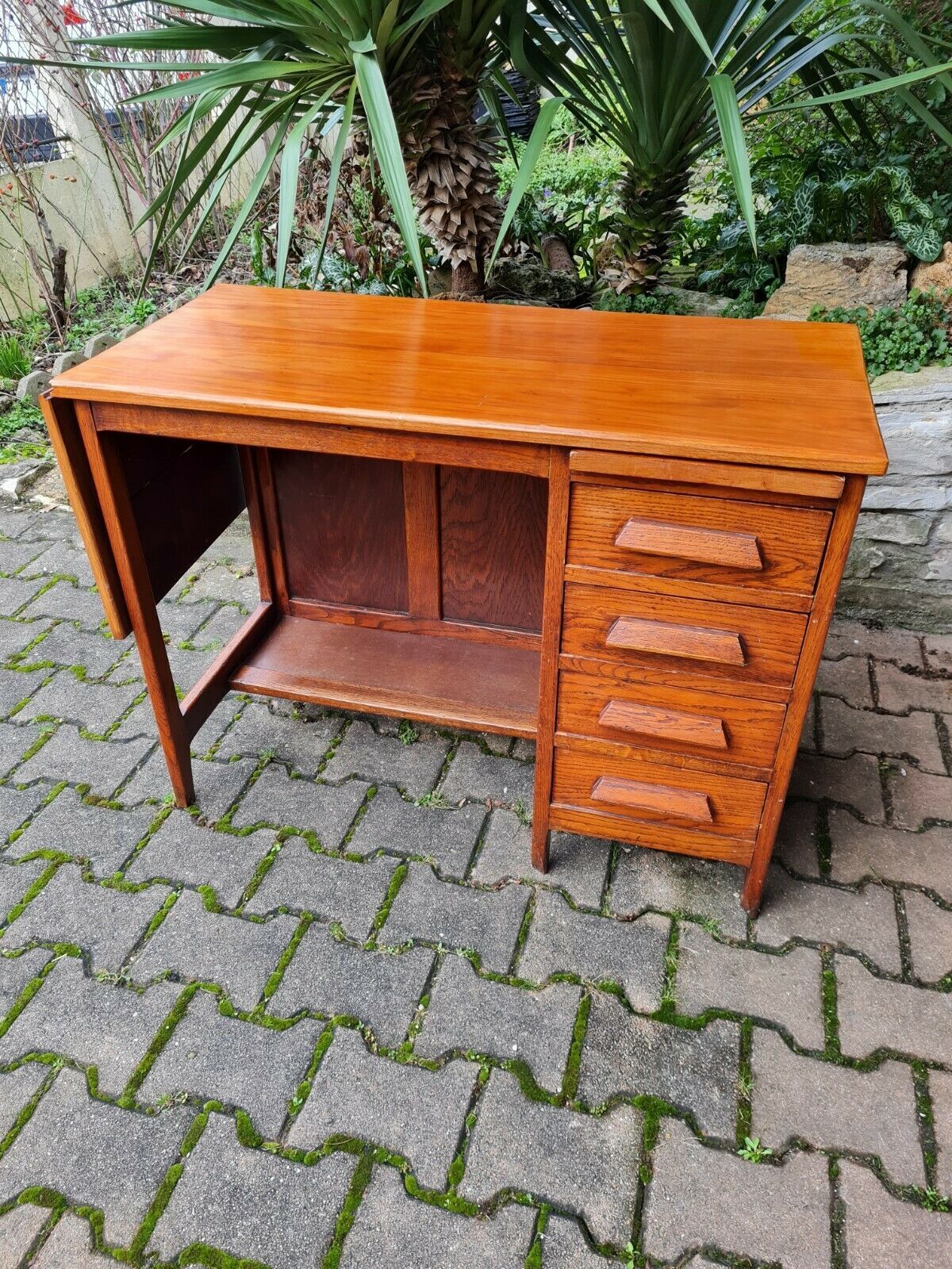 30s solid wood children's desk with 4 drawers and extensions
