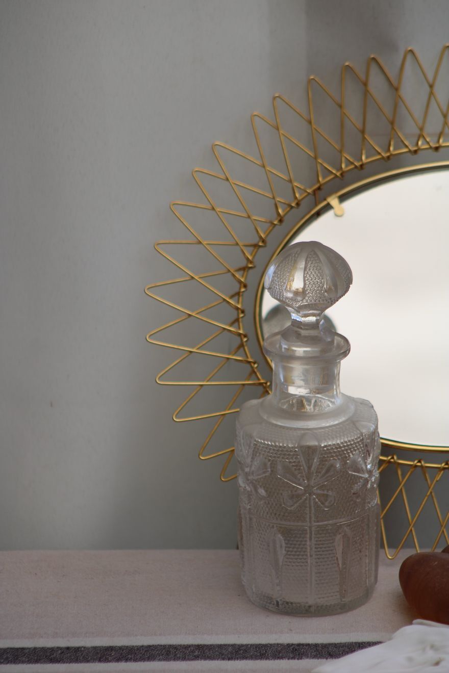 Gilded metal mirror