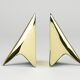 Pair Carl Auböck Minimalist Rocket Brass Bookends #3846, Vienna, Austria
