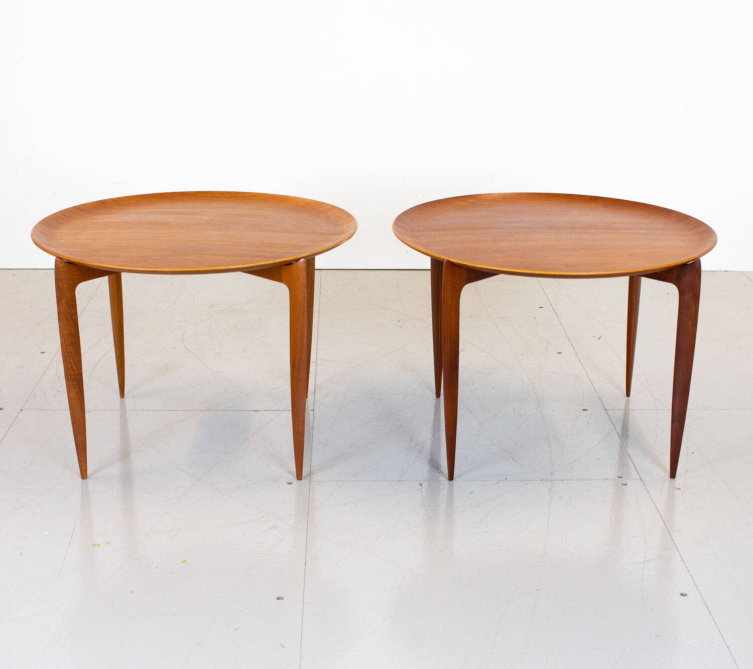 Pair of Danish Teak Model 4508 Tray Tables by Fritz Hansen, 1950s