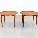 Pair of Danish Teak Model 4508 Tray Tables by Fritz Hansen, 1950s