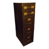 ﻿5-drawer filing cabinet ex army industrial furniture circa 1940