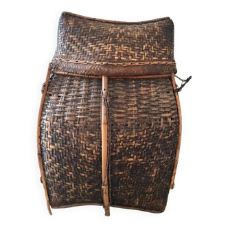 Ancien panier en rotin Laotien
