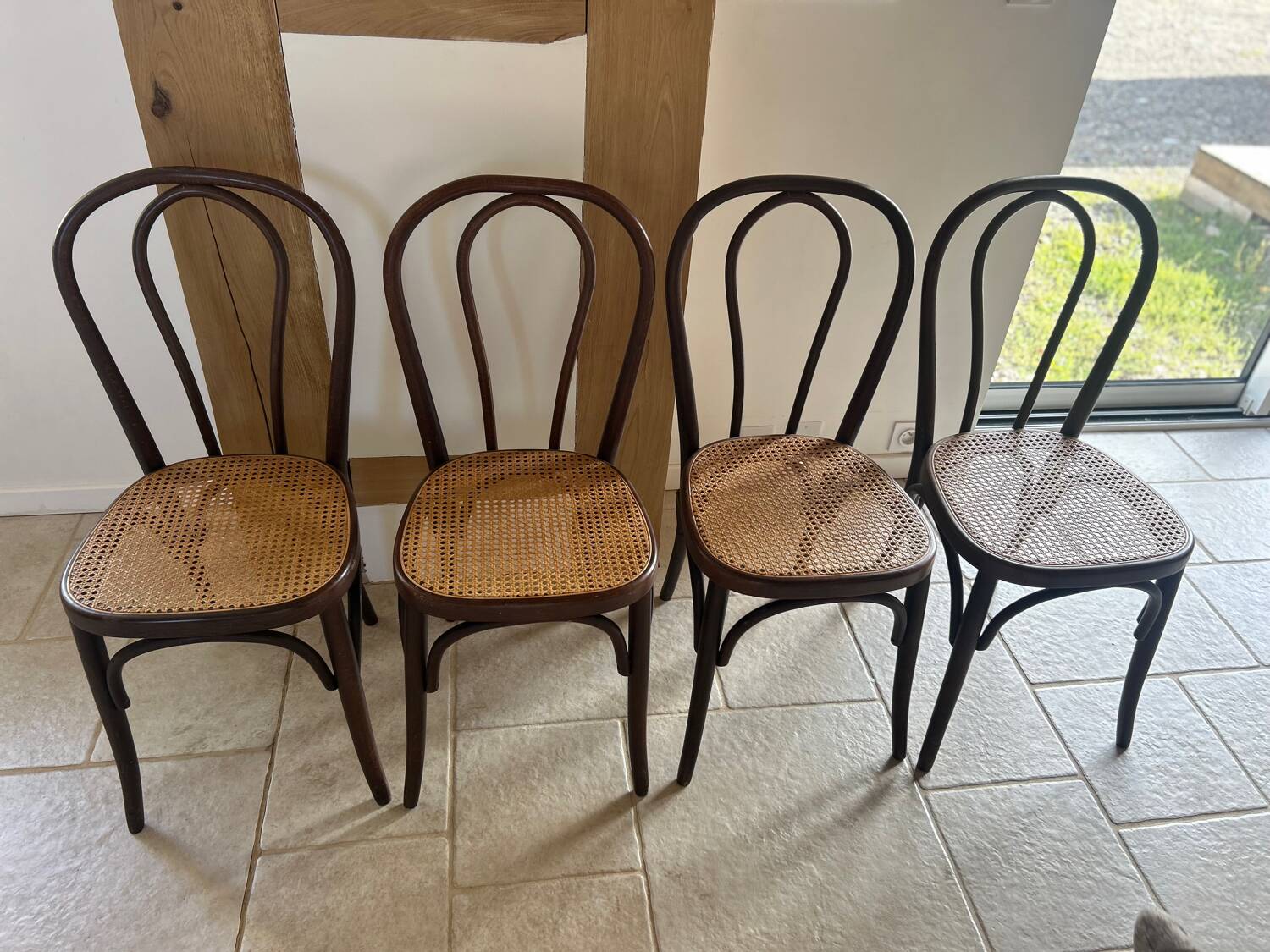 Vintage cane bistro chairs