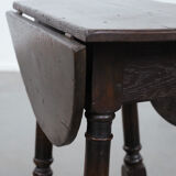 Tabouret anglais ancien à abattants, en chêne, datant du XVIIIe siècle