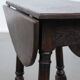 Antique English drop-leaf joint stool made of oak from the 18th century