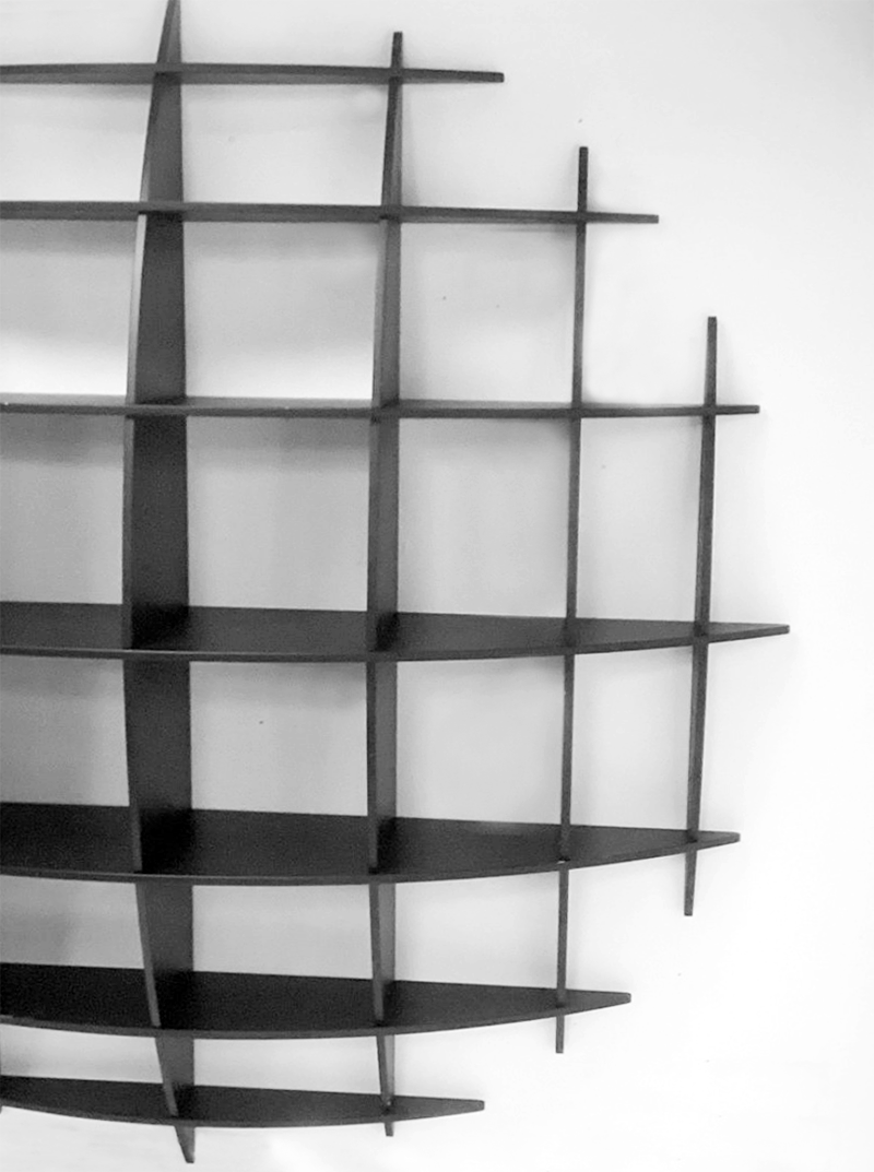 Bibliothèque Tyco par Manfredo Massironi pour Nikol International 1970