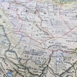 Mongolie, Asie. Planche géographique imprimée en 1900.