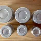 Series of Six vintage aluminum spice jars - Storage jars - 1940.