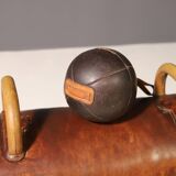 Large Vintage Leather Medicine Ball