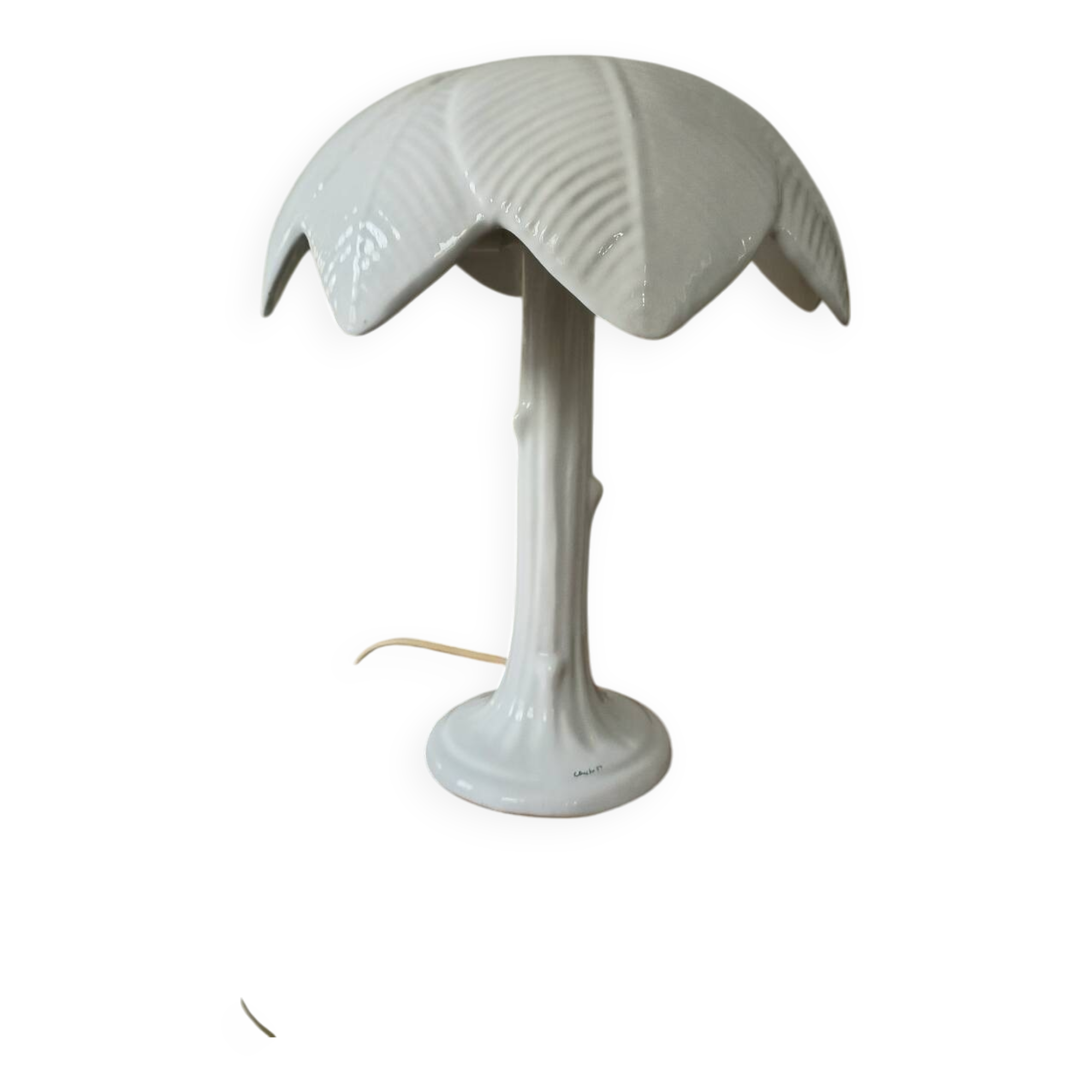 Ceramic palm lamp