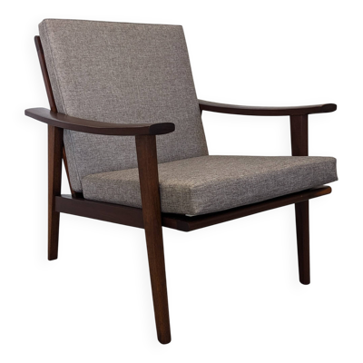 Fauteuil moderniste scandinave en teck, Danemark vers 1960