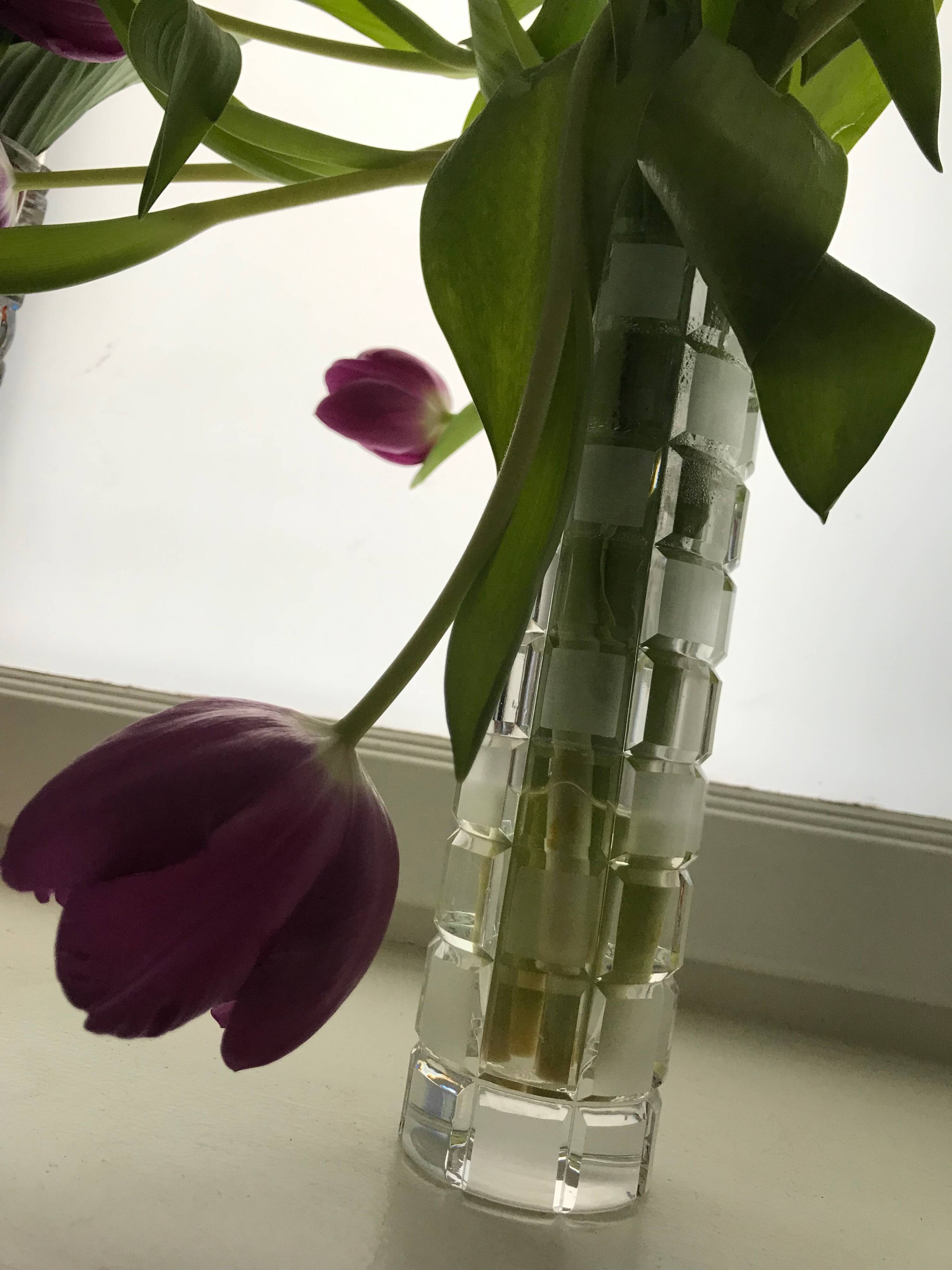 Vintage Vase • Hand Cut Crystal • Bauhaus • Schott Zwiesel • 1950