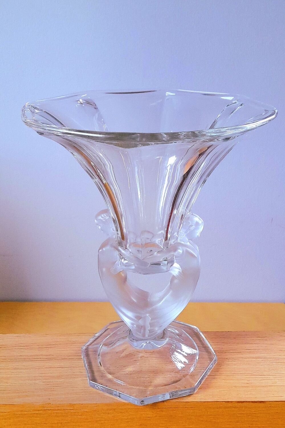 Art Deco pressed glass vase