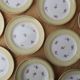 6 assiettes rebord jaune pale Ceranord St Amand