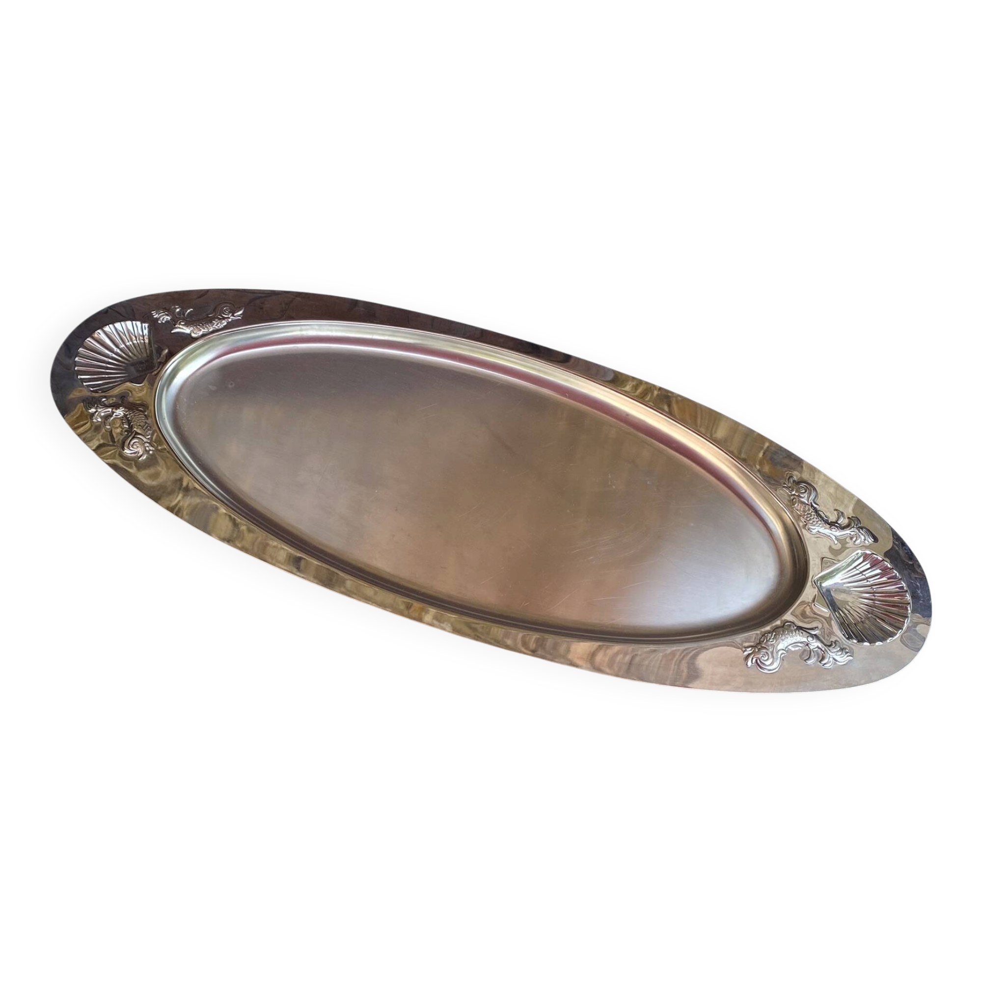 Stainless steel plate for fish and shellfish Jean Couzon