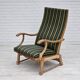 Chaise à bascule danoise à dossier haut, très bon état d'origine.