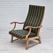 Chaise à bascule danoise à dossier haut, très bon état d'origine.