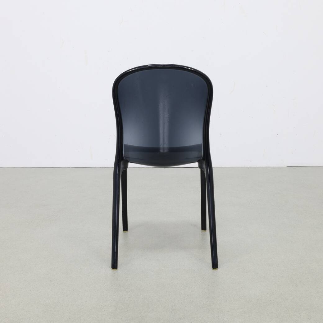 4x Dining Chair in Smoked Plexiglass, 2000s