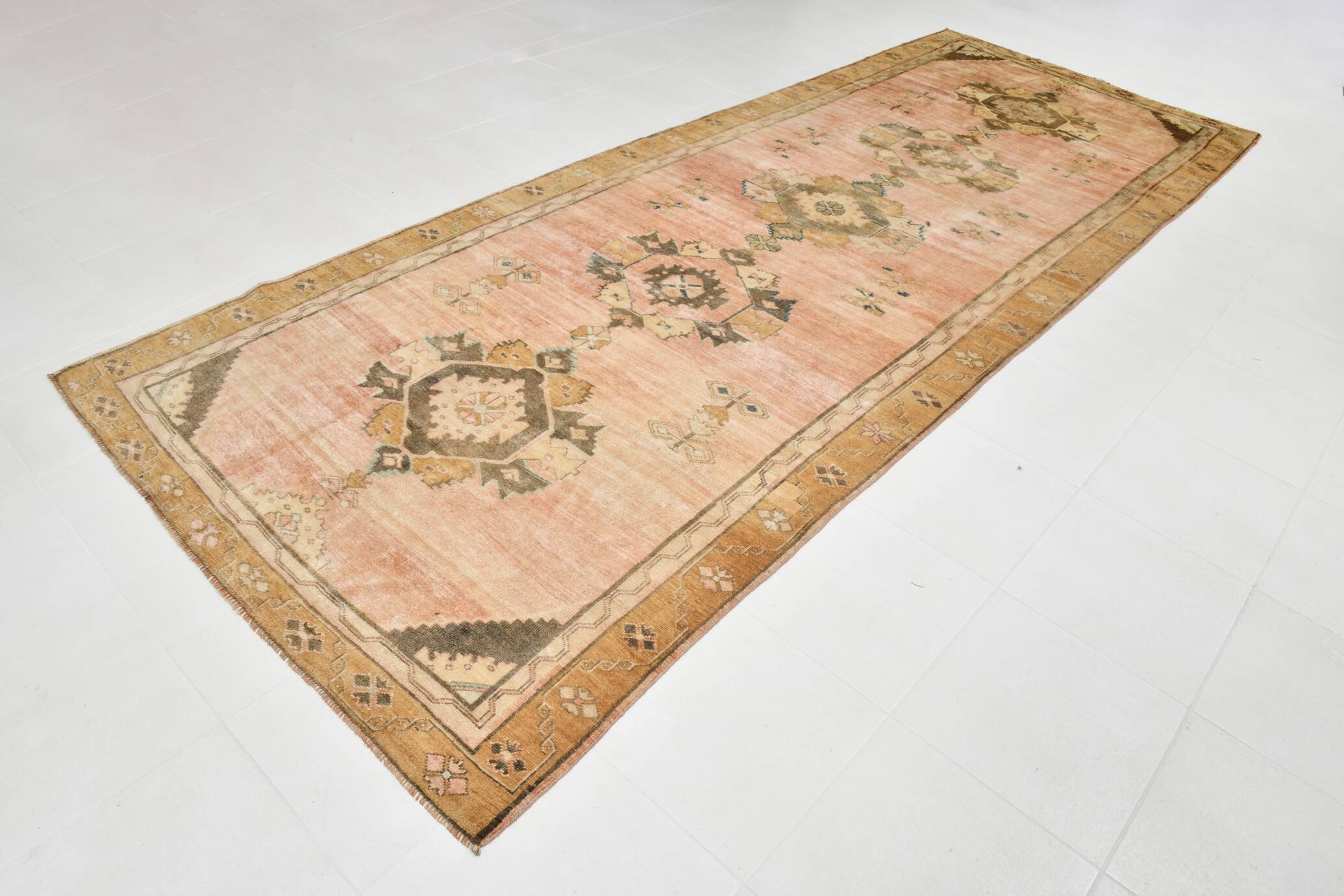 5x14 Long Wide Vintage Runner Rug, 162x420Cm