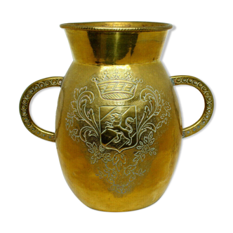 Brass cove vase