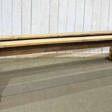 Pair of farmhouse table benches in poplar from the early 20th century.