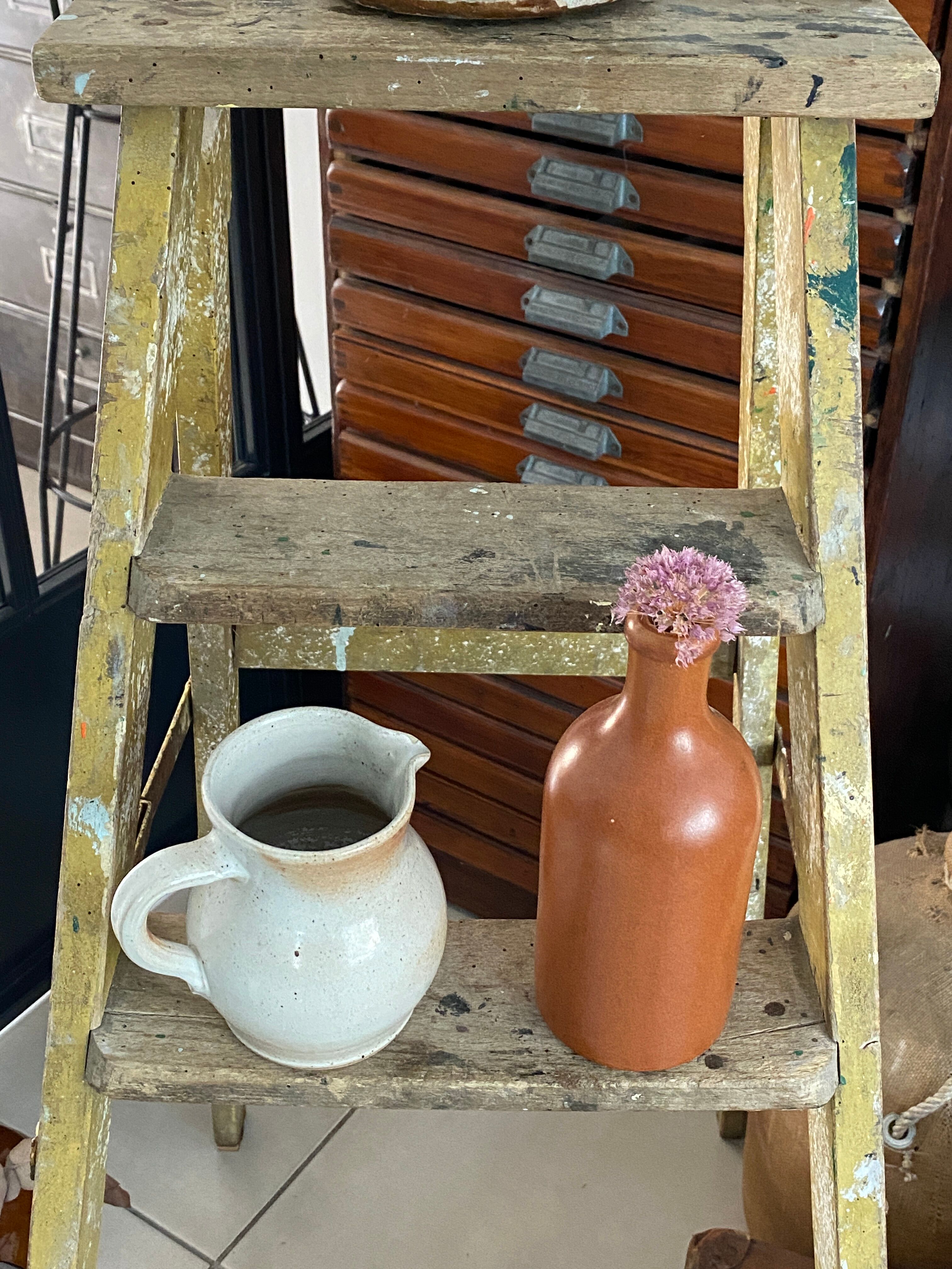 Old wooden painter's stepladder