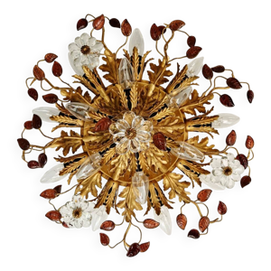 Grand plafonnier floral