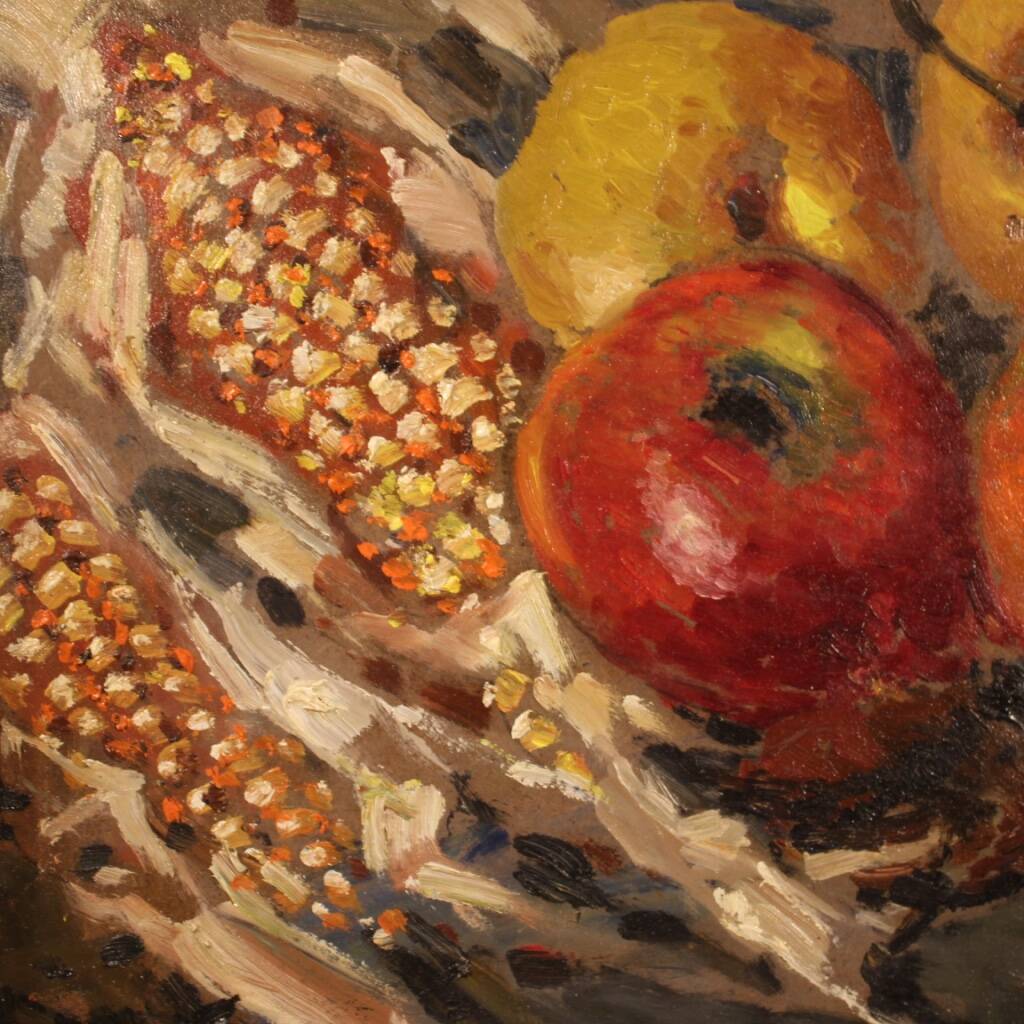 Tableau italien nature morte signé A. Merello du 20ème siècle