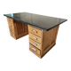 Bureau a caisson d'administration ancien en chêne