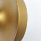 Wall lamp space age golden matte, Flush Light Gold, Germany 1960-70