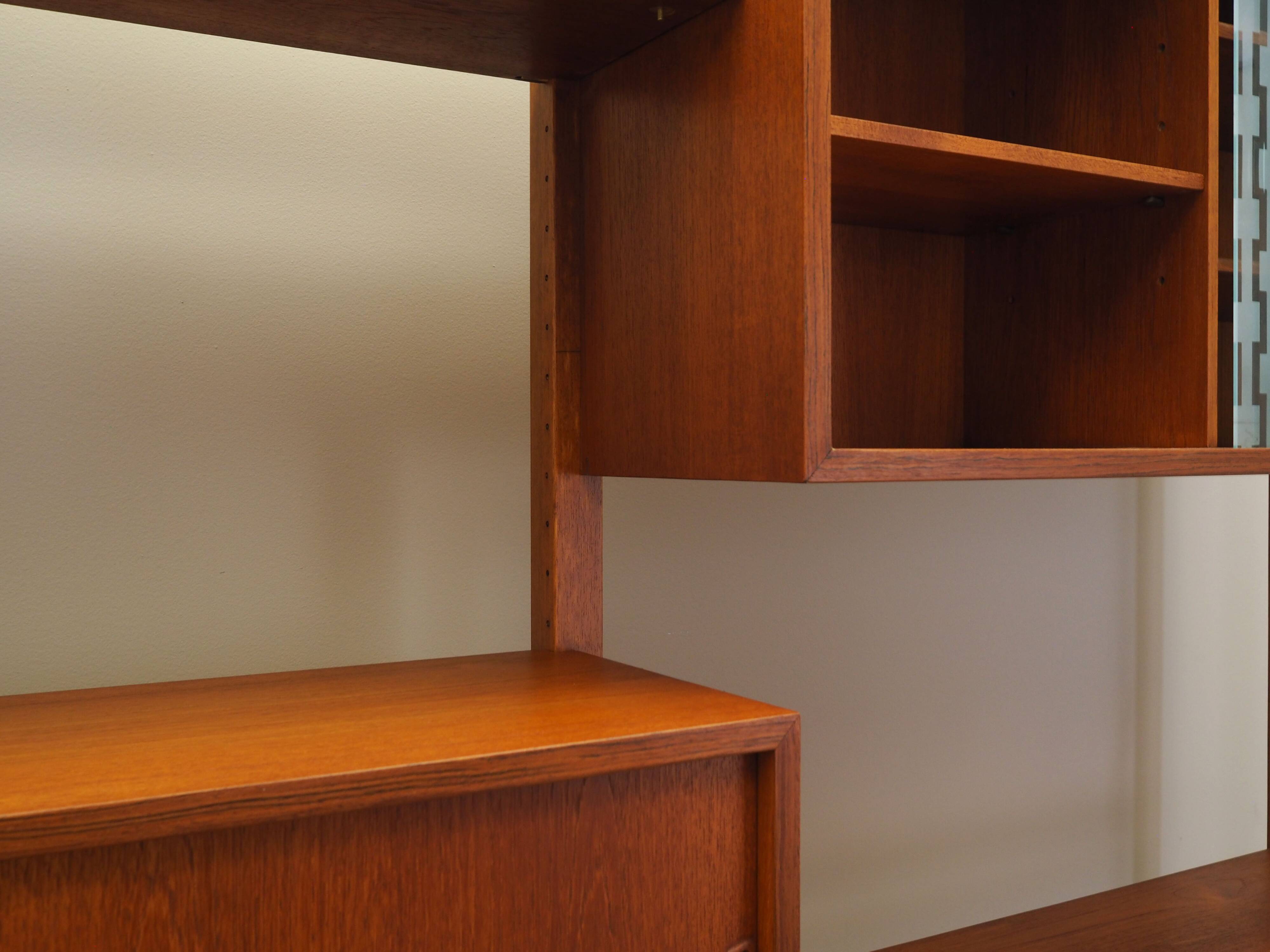 Teak wall unit, Norwegian design, 1960s, designer: Kjell Riise, production: