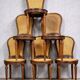 Série de 6 chaises dites “raquettes”, de style Louis XVI en acajou