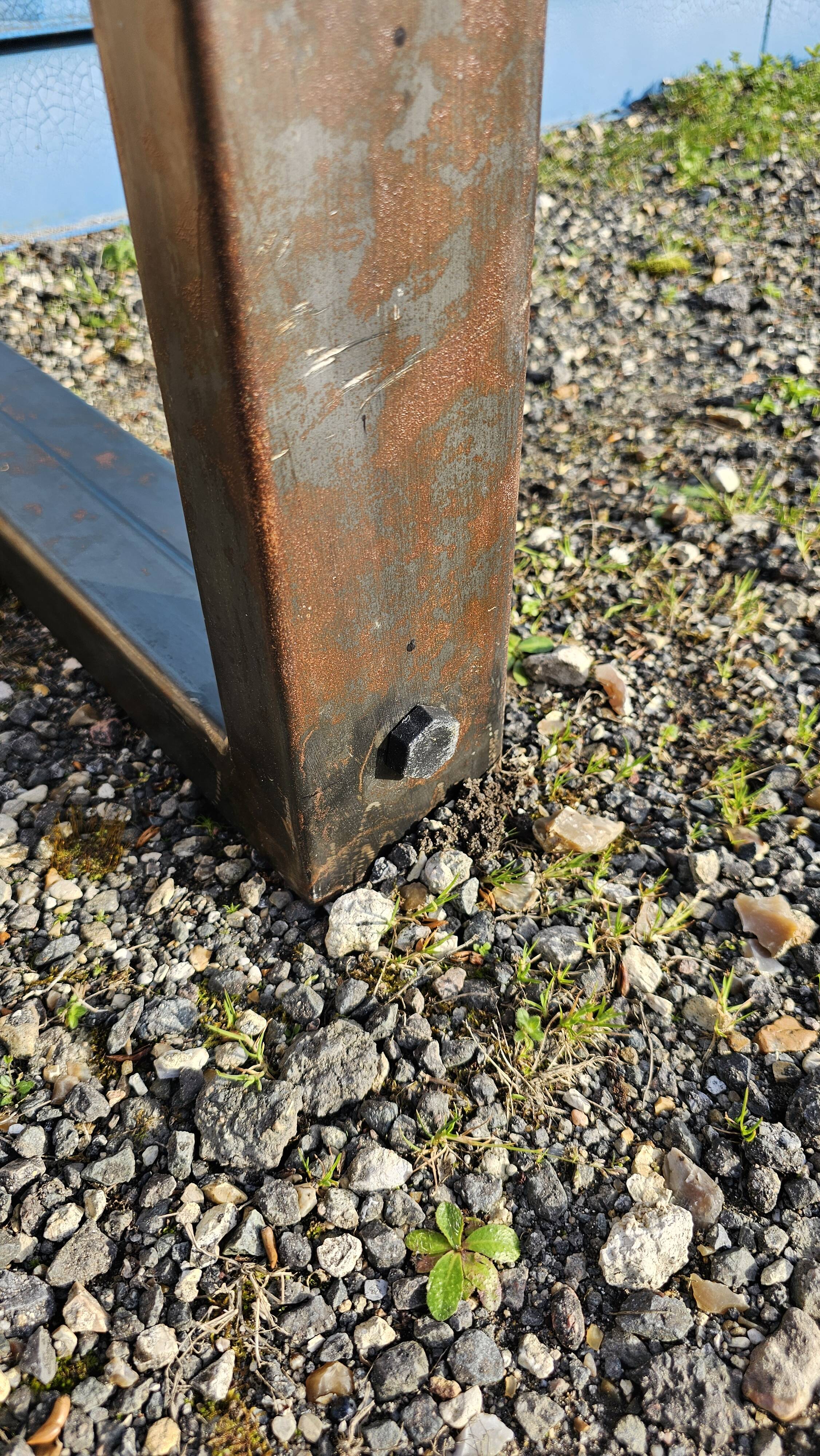 Industrial table 200 x 100 cm with wooden top + metal base
