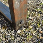 Industrial table 200 x 100 cm with wooden top + metal base