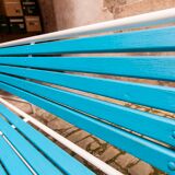 Restored 60s folding garden bench