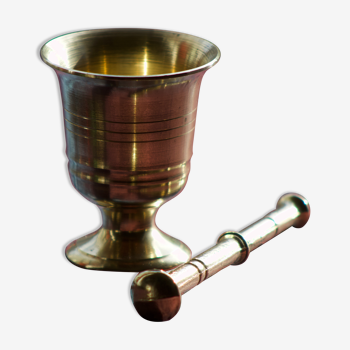 Functional and decorative brass mortar